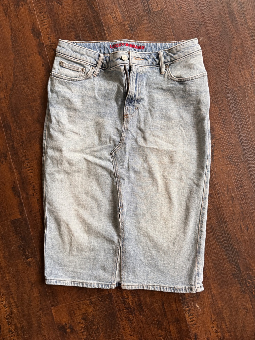 Lucky Brand Light Blue Denim midi Skirt